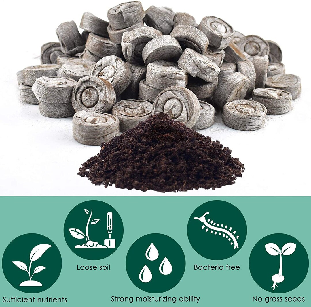 Jiffy Peat Pellets Seed Starter Soil Plugs 36 Mm growing Supplies Fiber