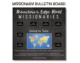 Personalized Missionary Bulletin Board | 8 10 12 Plaques | Ward Missionary | Full Time Missionary | Returned Missionary | Missionary Plaque