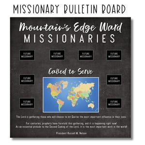 Personalized Missionary Bulletin Board | 8 10 12 Plaques | Ward Missionary | Full Time Missionary | Returned Missionary | Missionary Plaque