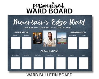 WARD BOARD | Ward Bulletin Board | Personalized | Easy | Ready to Hang | The Church of Jesus Christ of Latter-day Saints | LDS Ward | Bishop