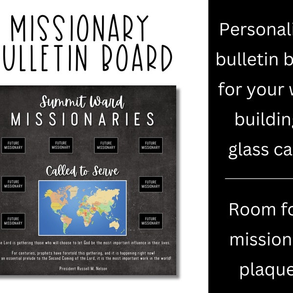 Personalized Missionary Bulletin Board