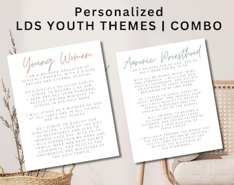 Young Women and Young Men Theme Printables | Personalized Printable Theme for Young Men Young Women | LDS Young Men Young Women | LDS Youth