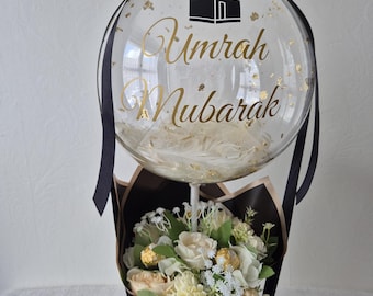 Personalized Balloon Bouquet Artificial Flowers & Chocolates Gift