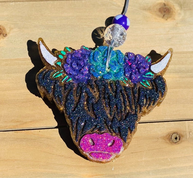 Highland Cow Air Freshener Bull Freshie Etsy