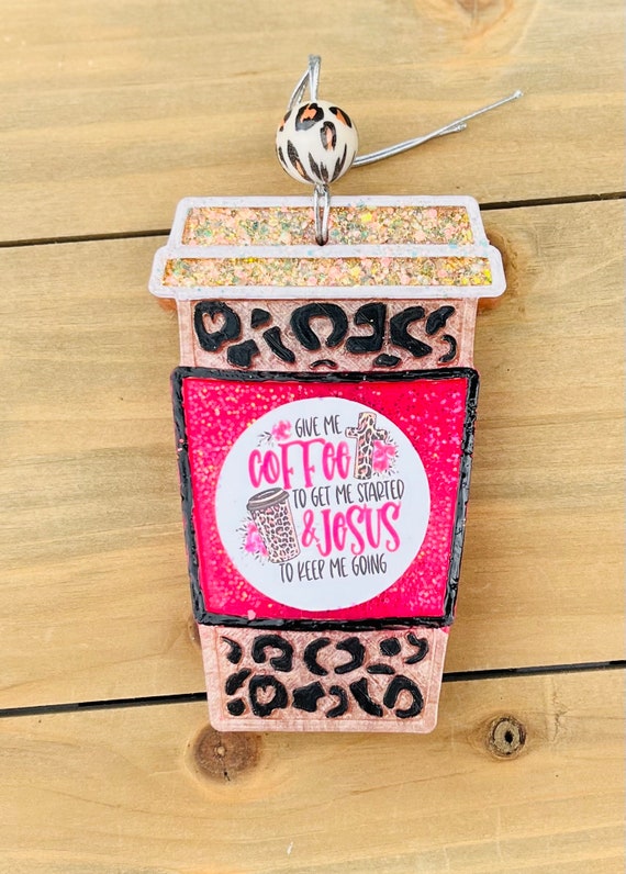 Latte Cup Coffee Cup Freshie Air Freshener Car Charms Etsy