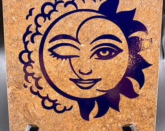 Sun and Moon Decorative Tile