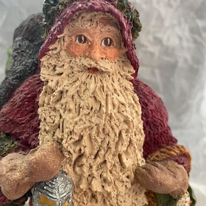 Vintage Old-World Santa with Lantern by June McKenna 1986 Signed Numbered