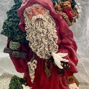 June McKenna Peaceful Journey Santa Figure - Vintage 1994 Collectible, Signed Numbered 1,315/4,000