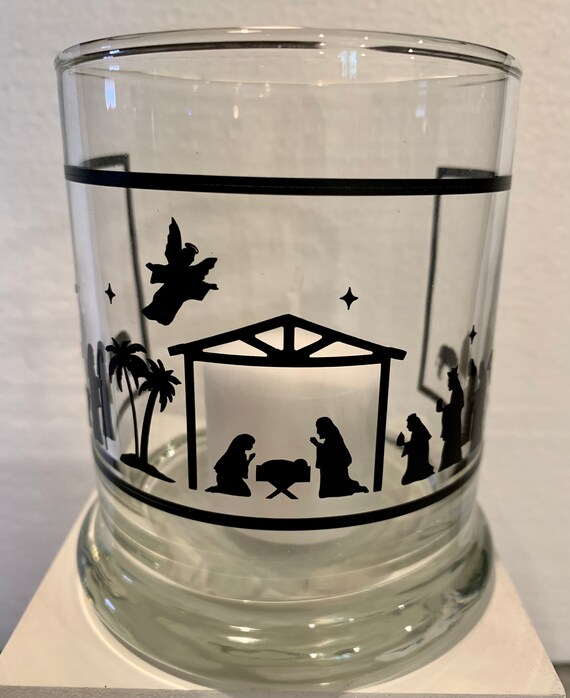 Nativity Scene Candle Holder Etsy