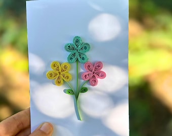 Everyday Greeting Card, Quilled Flowers card