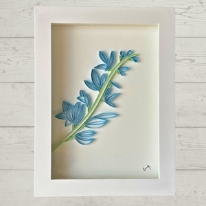 Quilled Orchid Framed Art - Handcrafted Botanical Paper Quill Wall Decor - Delicate Floral Quilling - Nature-Inspired Home Accent