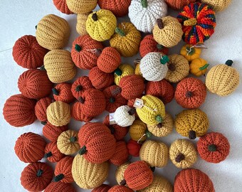 Handmade Crochet Pumpkin: Rustic Fall Home Decor
