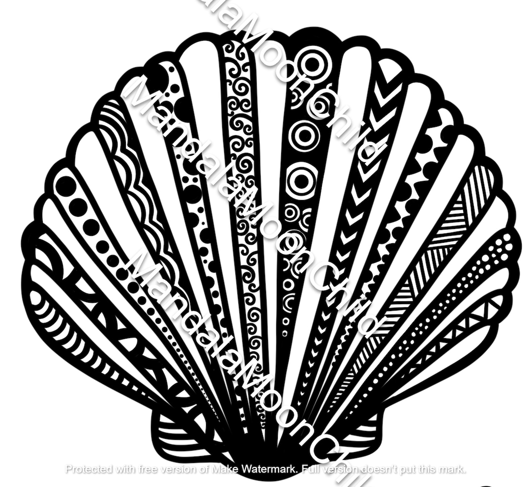 Seashell Mandala SVG Custom One of a Kind. - Etsy