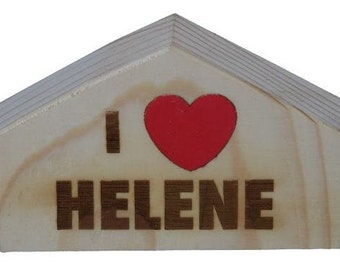 I LOVE - desired name - gift idea made of wood with individual content, personalized Valentine's Day, wedding, Mother's Day, Christmas, birthday