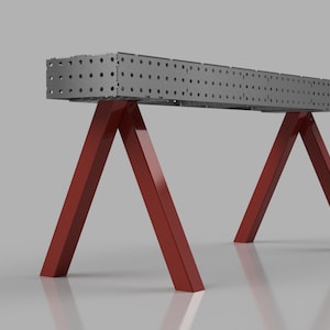 Welding Trestle 14 x 72 x 6 x 1/4 Inch DXF Files