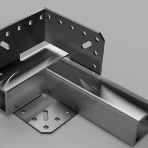 Lashoekklem vierkant 250 x 250 x 117 x 8 mm DXF-bestanden
