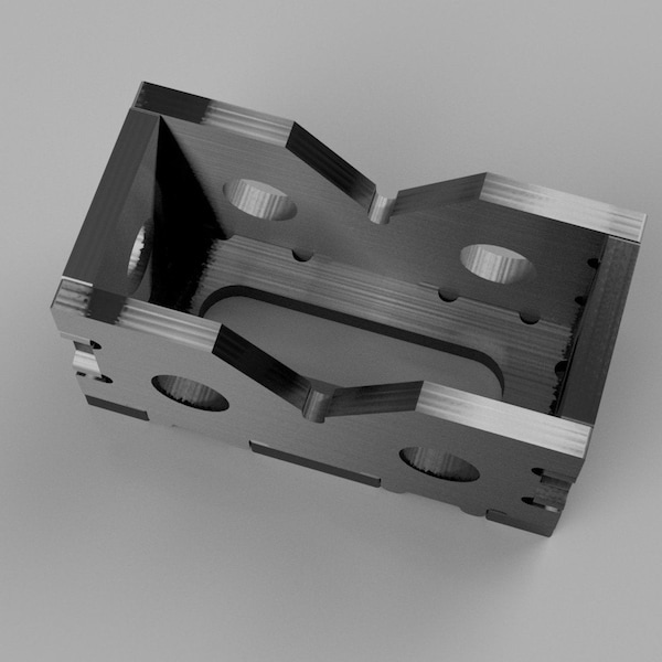 Welding V Block Adjustable Clamping Jig 50 x 100 x 50 x 6mm DXF