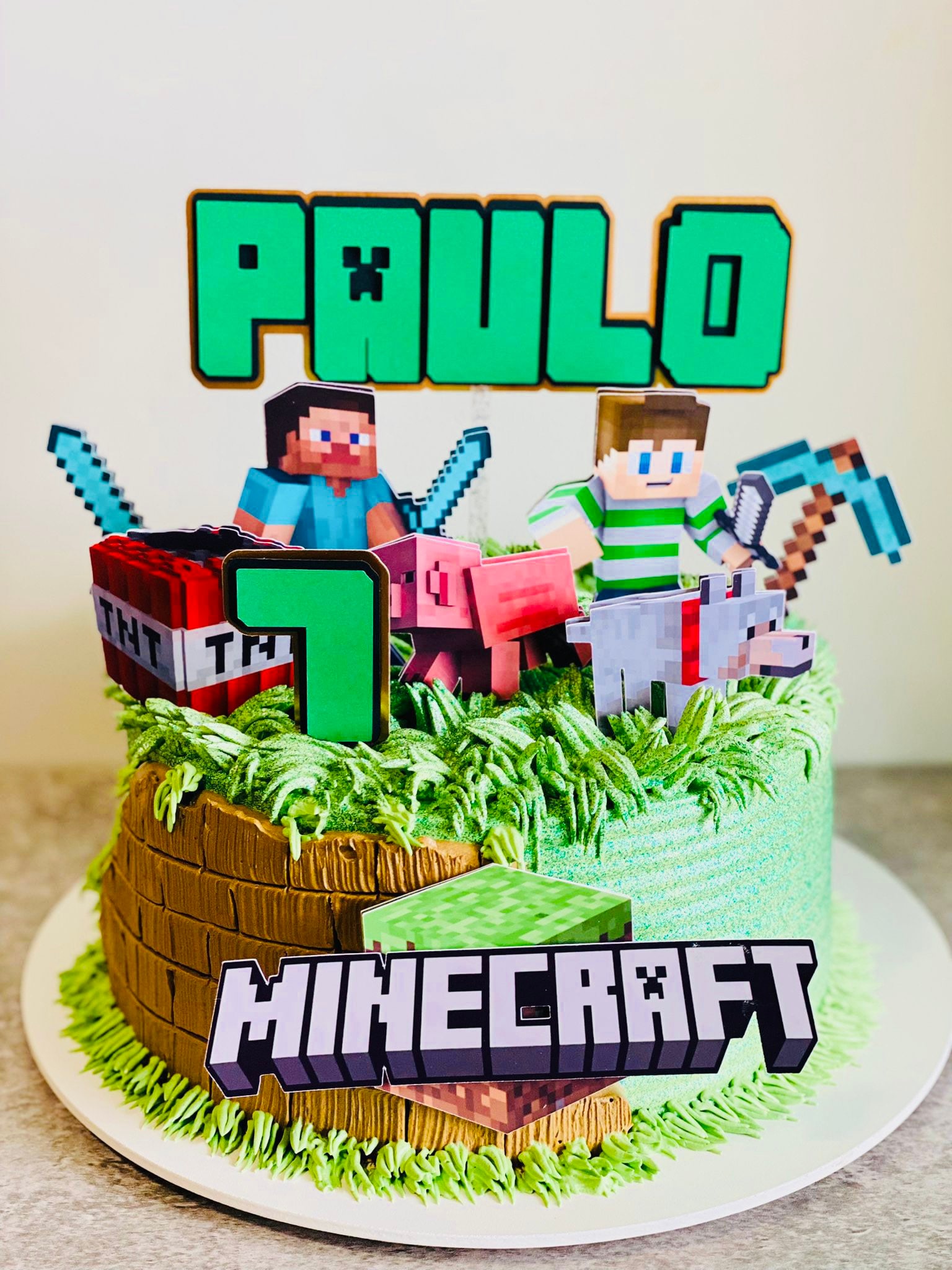 Send Name and Age Cake Topper