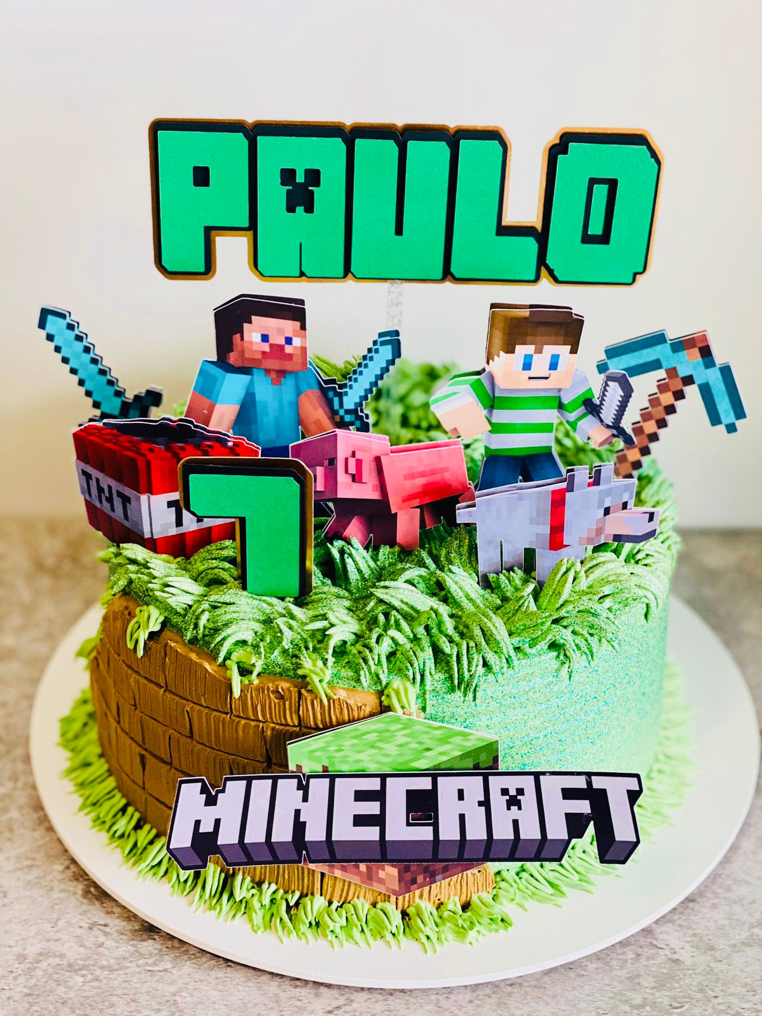 Send Name and Age Cake Topper