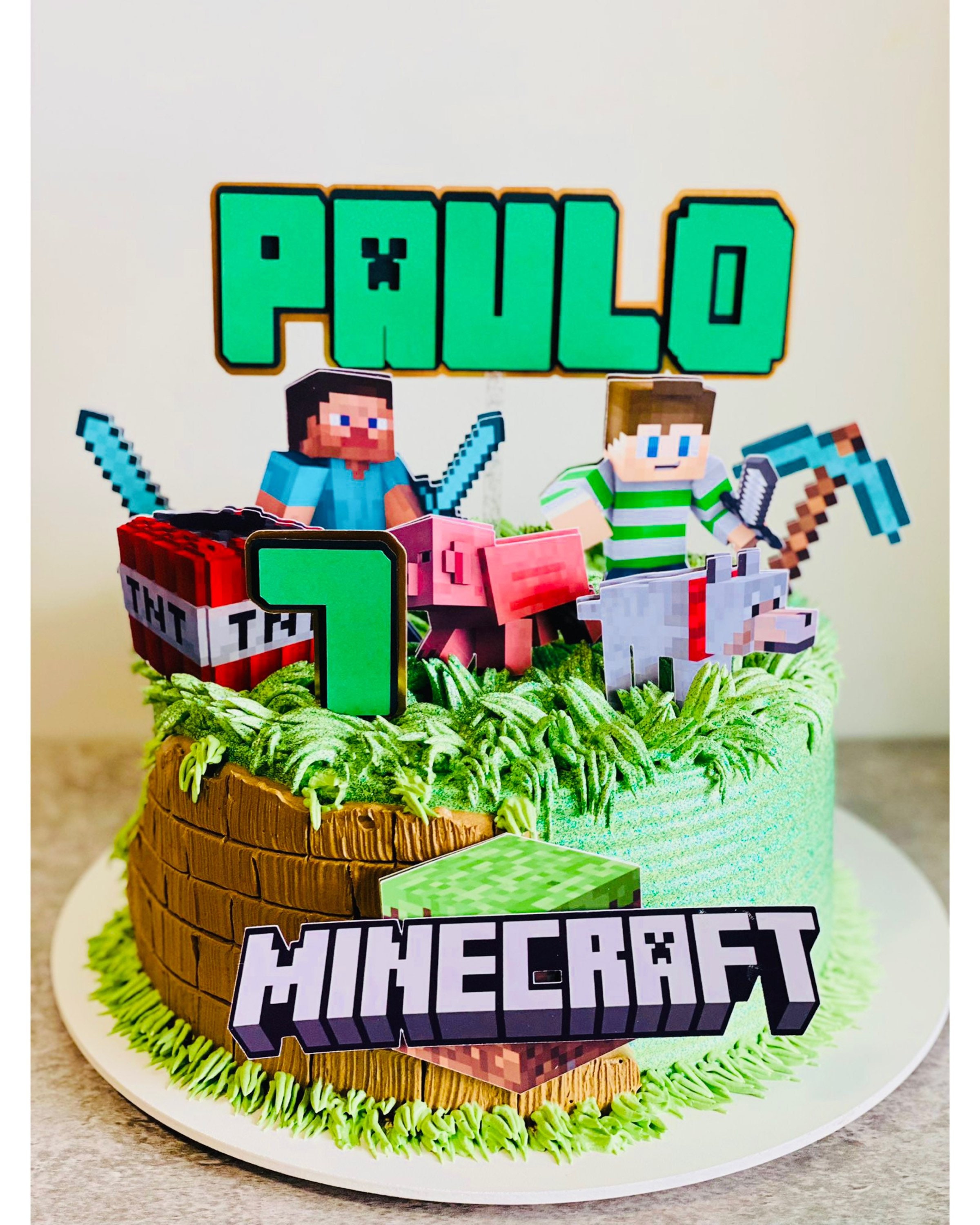 Send Name and Age Cake Topper