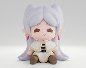 Frieren Chibi Figur STL 3MF 3D Modell Anime Digitaler Download