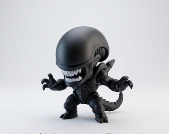 Alien Xenomorph Chibi STL 3MF 3D Model Sci Fi Horror Digitale Download