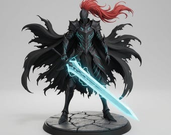 Shadow Knight Igris Dark Fantasy STL 3MF 3D Modell Fantasy Figur Digitaler Download
