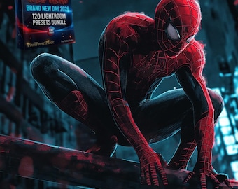 Spider-Man Lightroom-presets | 120 presets XMP-bundel | Brand New Day 2026 | Neon City Comic Cinematic | Adobe Lightroom Classic CC