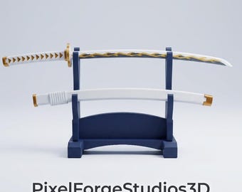 Zenitsu Agatsuma Demon Slayer Mini Katana STL 3MF 3D Model Anime Digitale Download