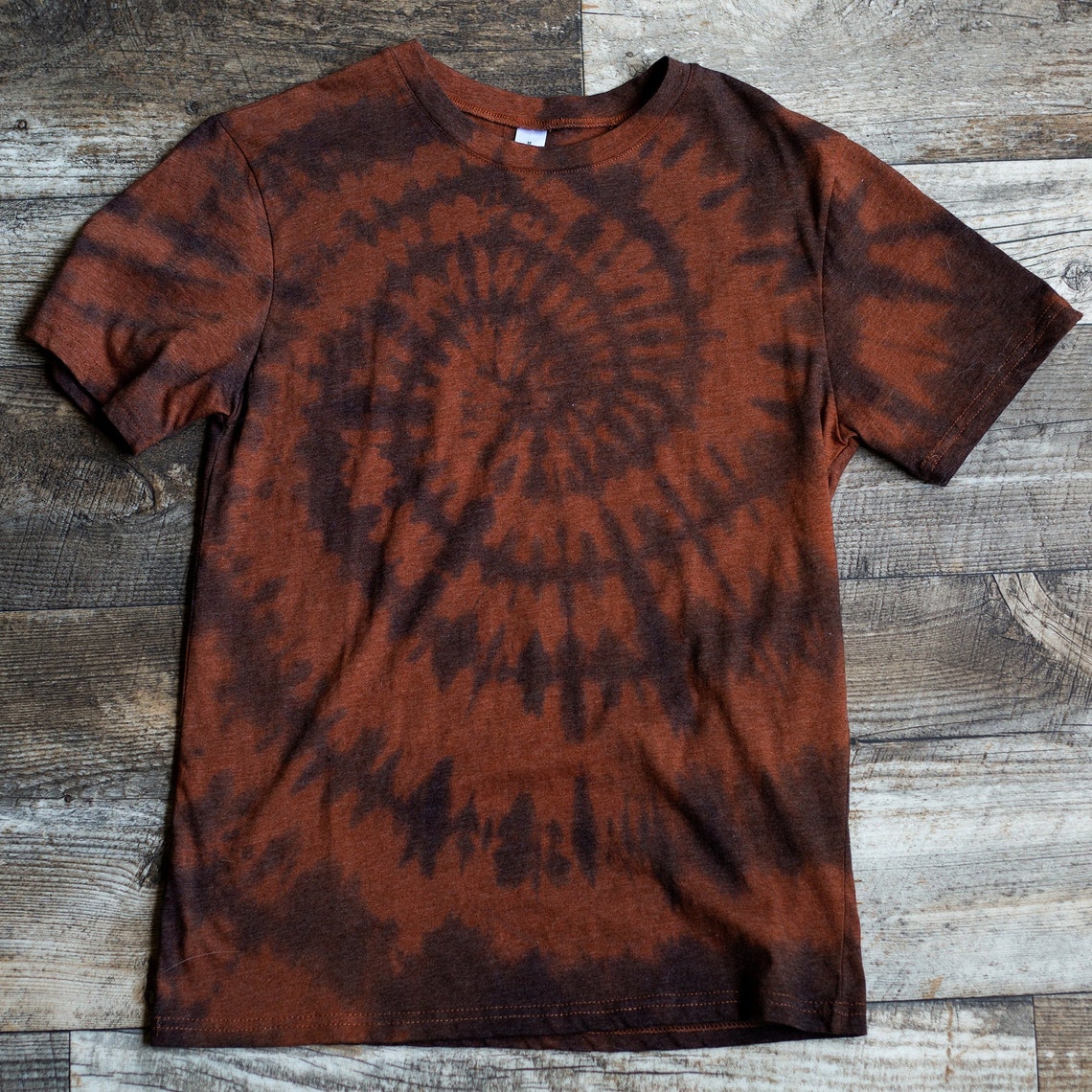 Tie Dye Tshirt Brown and Black Etsy
