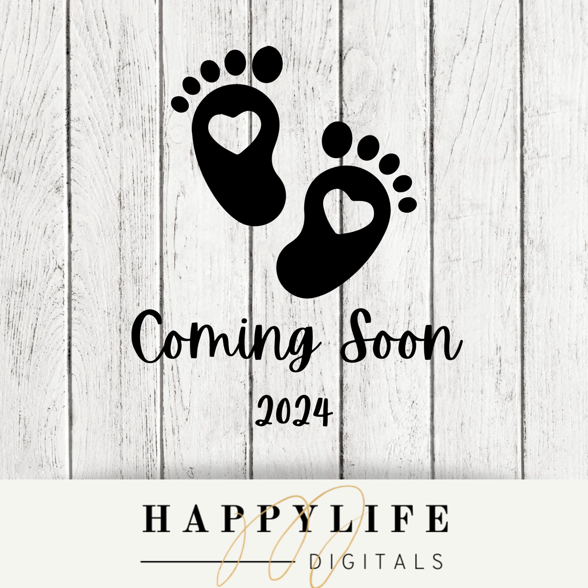 Coming Soon 2024new Baby Additionbirth Announcement Digital File Pngsvg