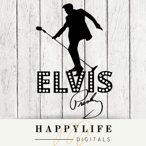 Elvis Presley mit Mikrofon PNG Bild