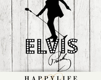 Elvis Presley with Microphone PNG Image