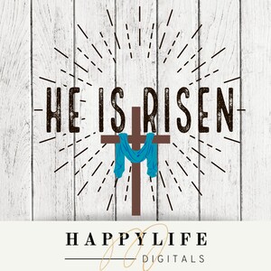 Er ist auferstandenes Kreuz Ostern Sublimation PNG Bild