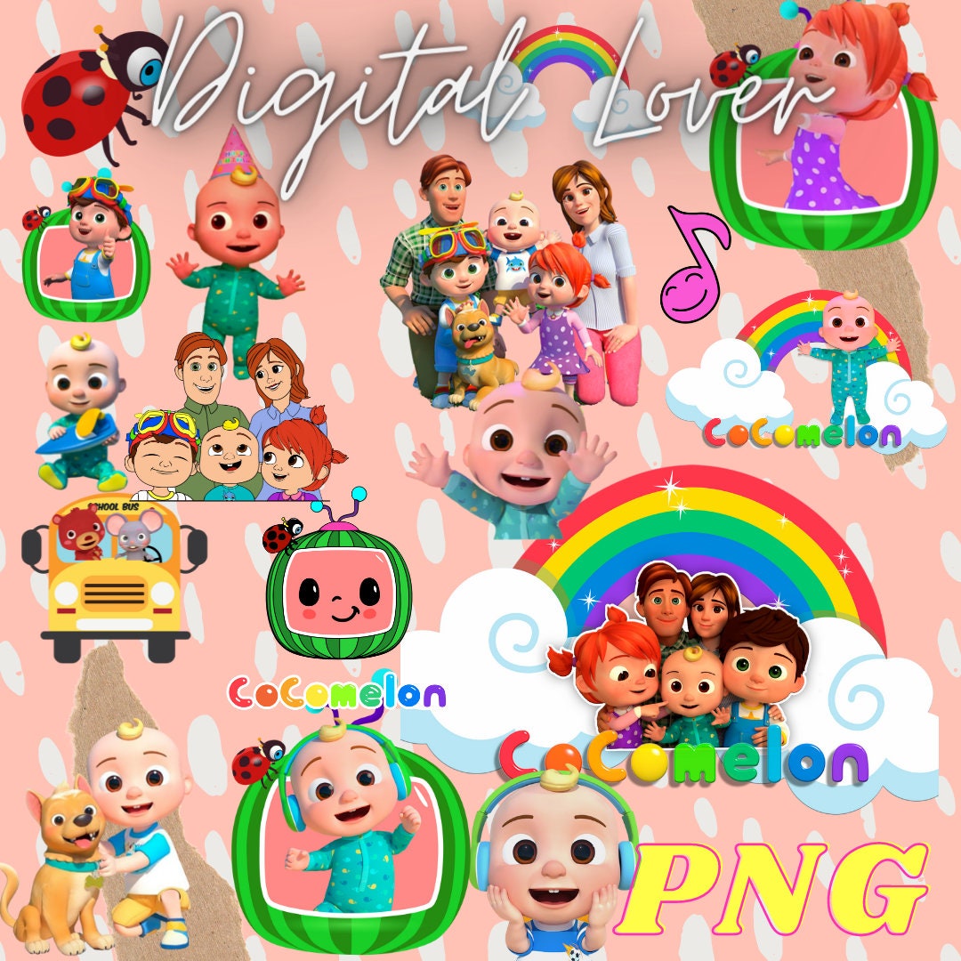 Cocomelon High Quality Clipart PNG Clipart Digital Images over 175 Su…