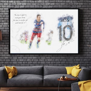 Lionel Messi, Digital art, Messi Print, Football, Sports, Soccer Poster, Football Poster, Leo messi
