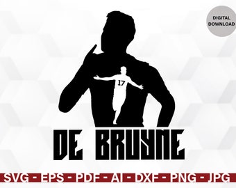 De Bruyne, Belgium, SVG, Instant Download, Cricut, Manchester City FC, Kevin, Digital art, Football, Soccer, Vinyl Cut File, Silhouette, PL