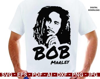 Bob Marley Silhouette, Reggae Cut File, Vinyl, Cricut (Digital Download)