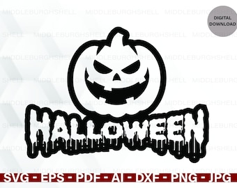 Halloween SVG, archivo de corte de vinilo, archivo de diseño imprimible SVG PNG, SVG DIY, fantasma SVG, bruja SVG, calabaza SVG, archivo de corte Cricut, silueta, láser