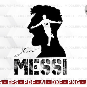 Svg Messi, Lionel Messi, art numérique, football, football, Leo, Argentine, fichier vinyle, coupe Cricut, Silhouette, Laser, équipe de la coupe du monde