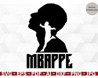 Mbappe SVG, Soccer Player. Cut Files, Football (Digital Download)