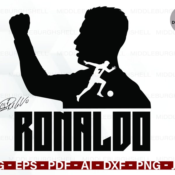 Ronaldo svg, CR7, Digital art, , Football, Soccer, Cristiano Ronaldo, Portugal, Vinyl Cut File, Cut Cricut, Silhouette, Laser, Al-Nassr FC