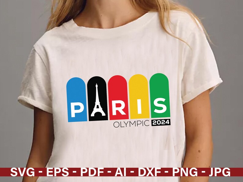 T-shirt Officiel Staff Jeux Olympiques Paris 2024 - Taille M, Neuf Avec étiquettes, Coton, Couleur Bleu