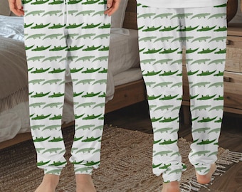 Crocodile Pajama Pants, Crocodile Pants, Crocodile Gift, Crocodile Present, PA95