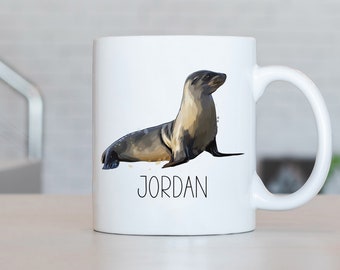 Siegel Tasse, Personalisierte Siegel Kaffeetasse, Robben Geschenk, Siegel Geschenkideen, Siegel Geburtstagsgeschenk LL222