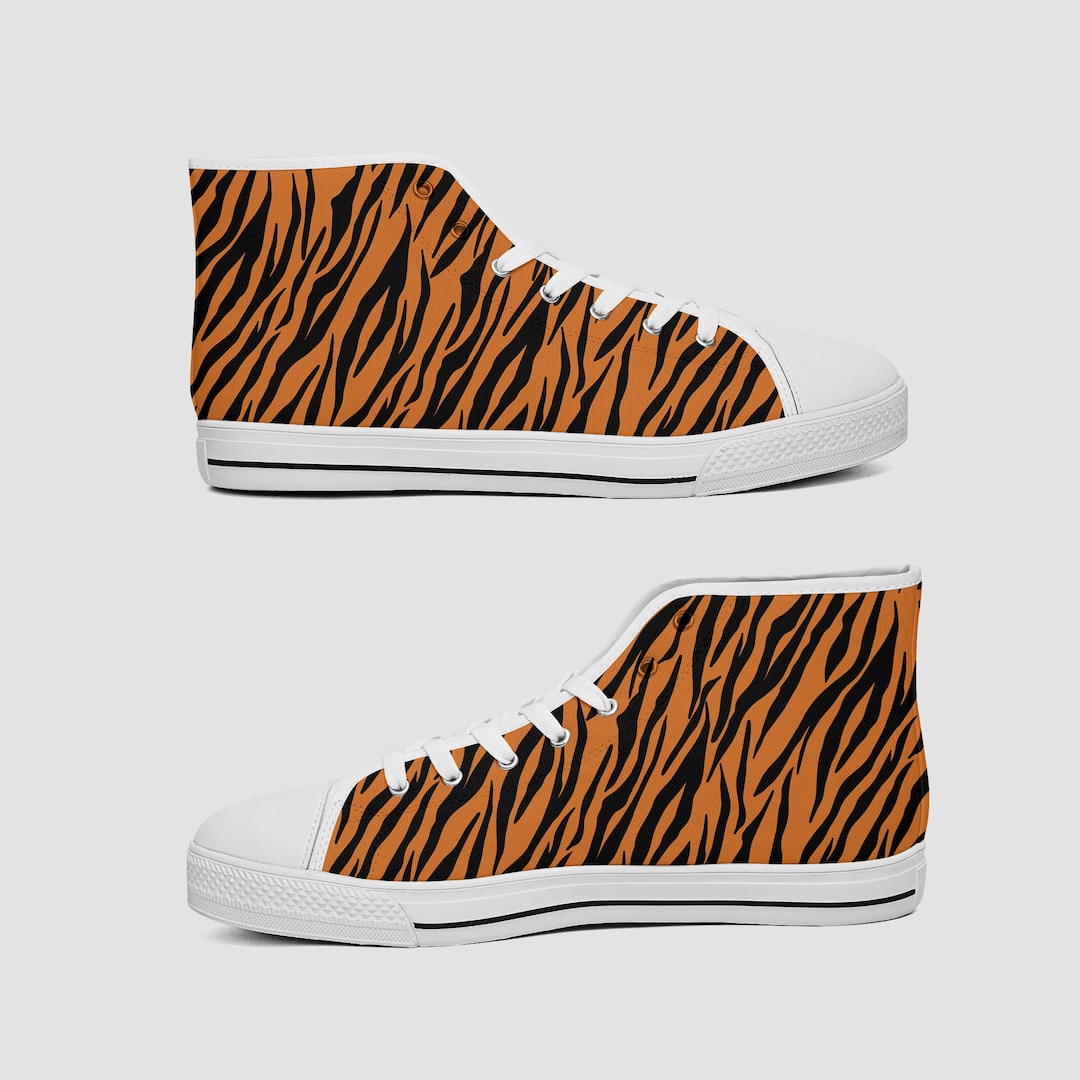 Tiger Canvas Shoes, High Top Canvas Shoes, Low Top Canvas  display picture 1
