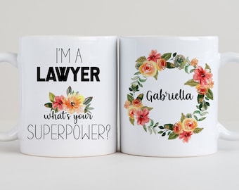 I'm a lawyer What's Your Superpower Mug, lawyer Gift, lawyer Present, lawyer Coffee Cup, Personalized lawyer Mugs, Attorney Mug LS3