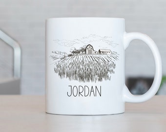 Farmer Mug, Personalized Farmer Coffee Cup, Farmer Present, Farmer Gift Ideas, Farmer Birthday Gifts, Farming Gifts, Farming Mug LB49