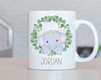 Elephant Mug, Personalized Elephant Coffee Cup, Elephant Present, Elephant Gift Ideas, Elephant Birthday Gifts LL65