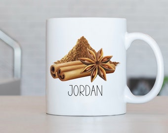 Cinnamon Mug, Personalized Cinnamon Coffee Cup, Cinnamon Present, Cinnamon Gift Ideas, Cinnamon Birthday Gifts LB256